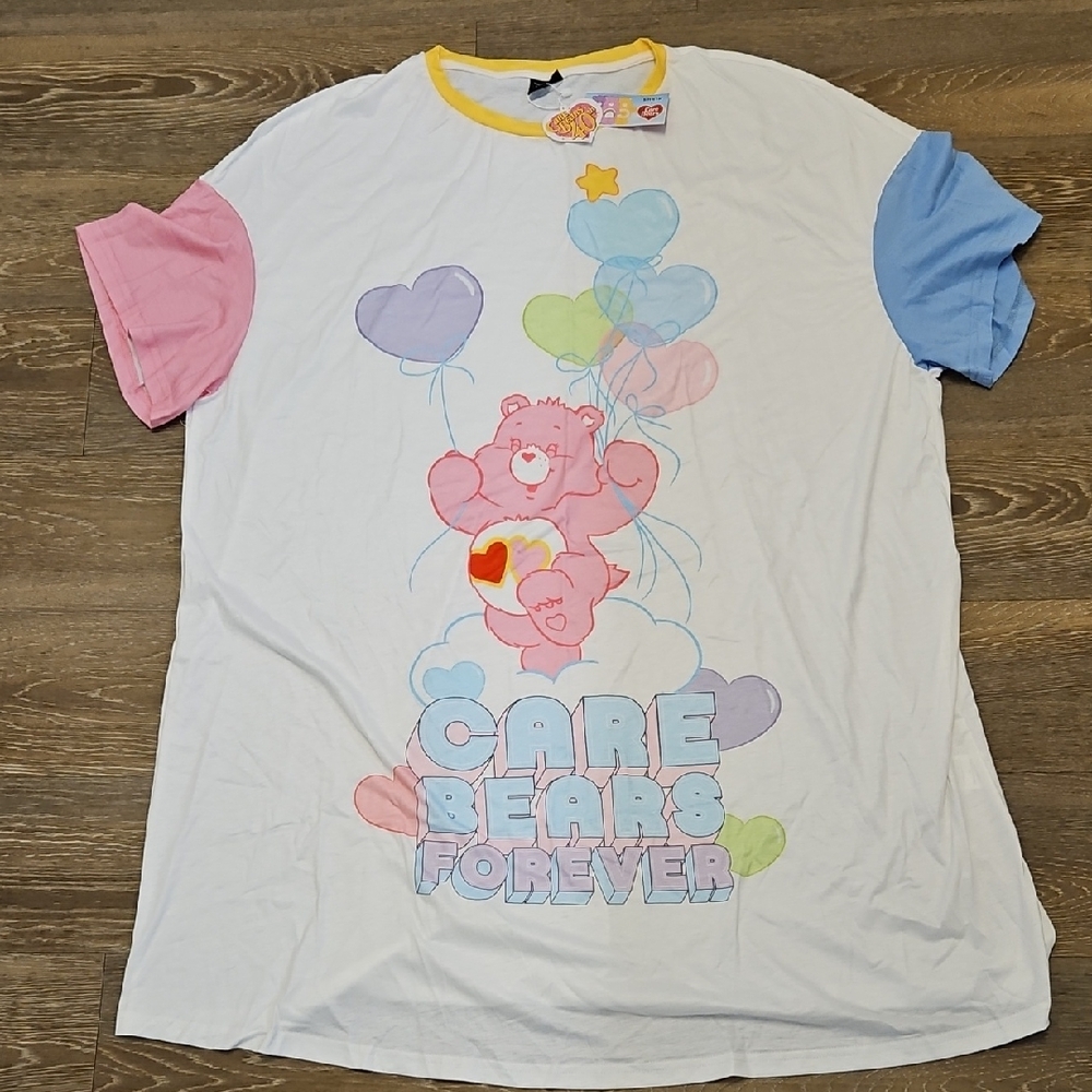 NWT 2X CARE BEARS T SHIRT LONG STYLE